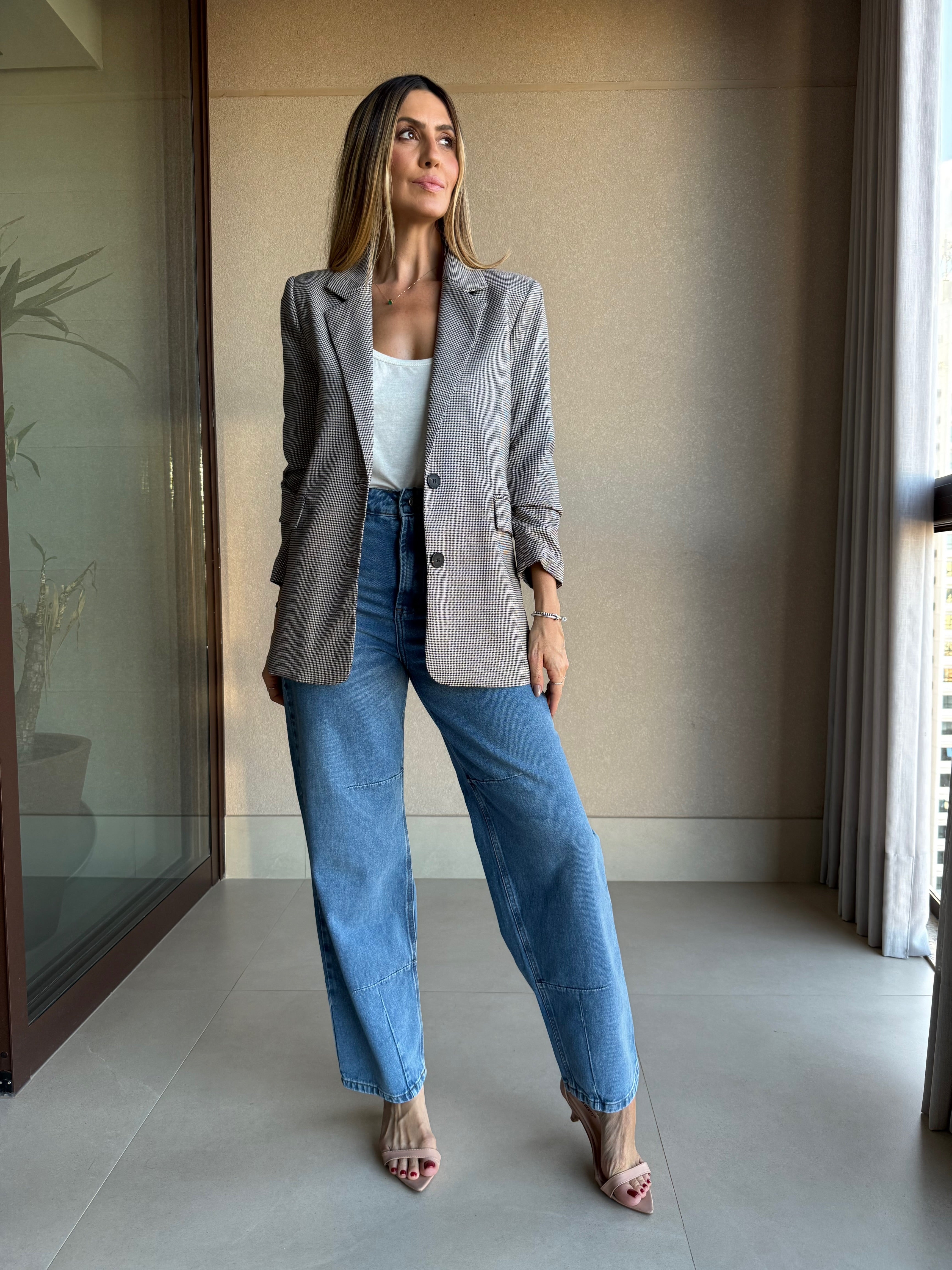 Blazer Alfaiataria Xadrez