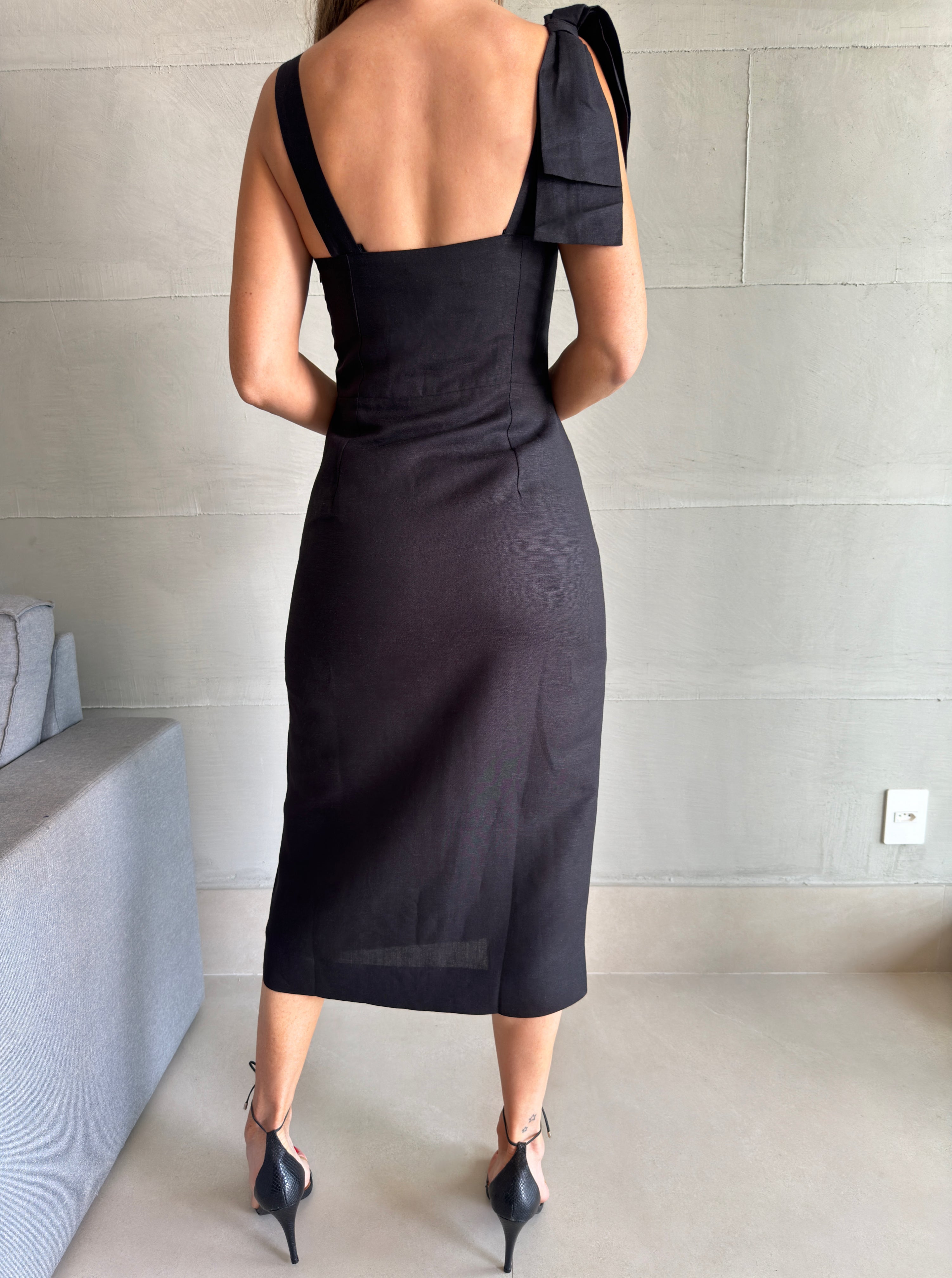 Vestido Midi Laço