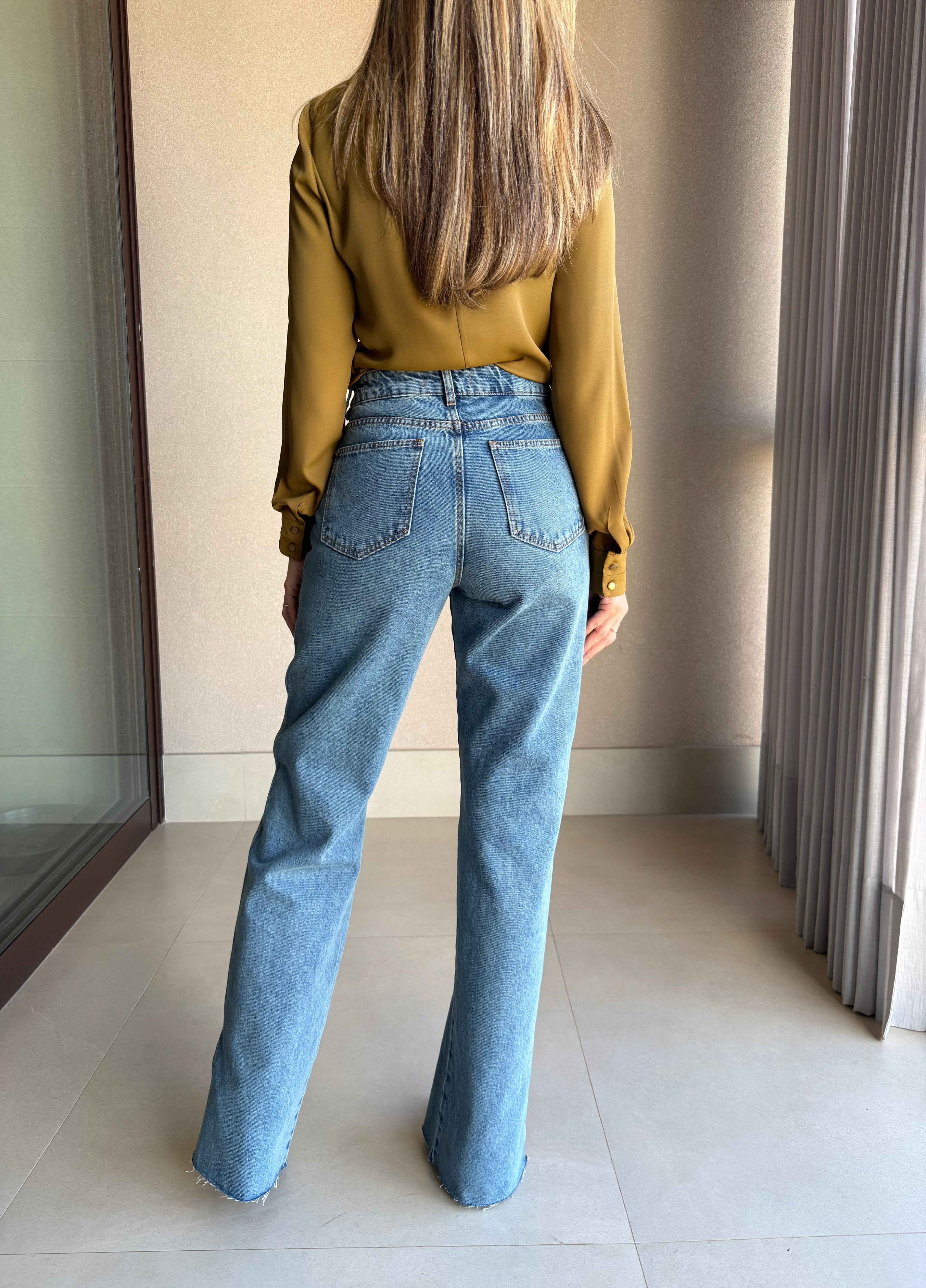 Calça Jeans Wide Pri