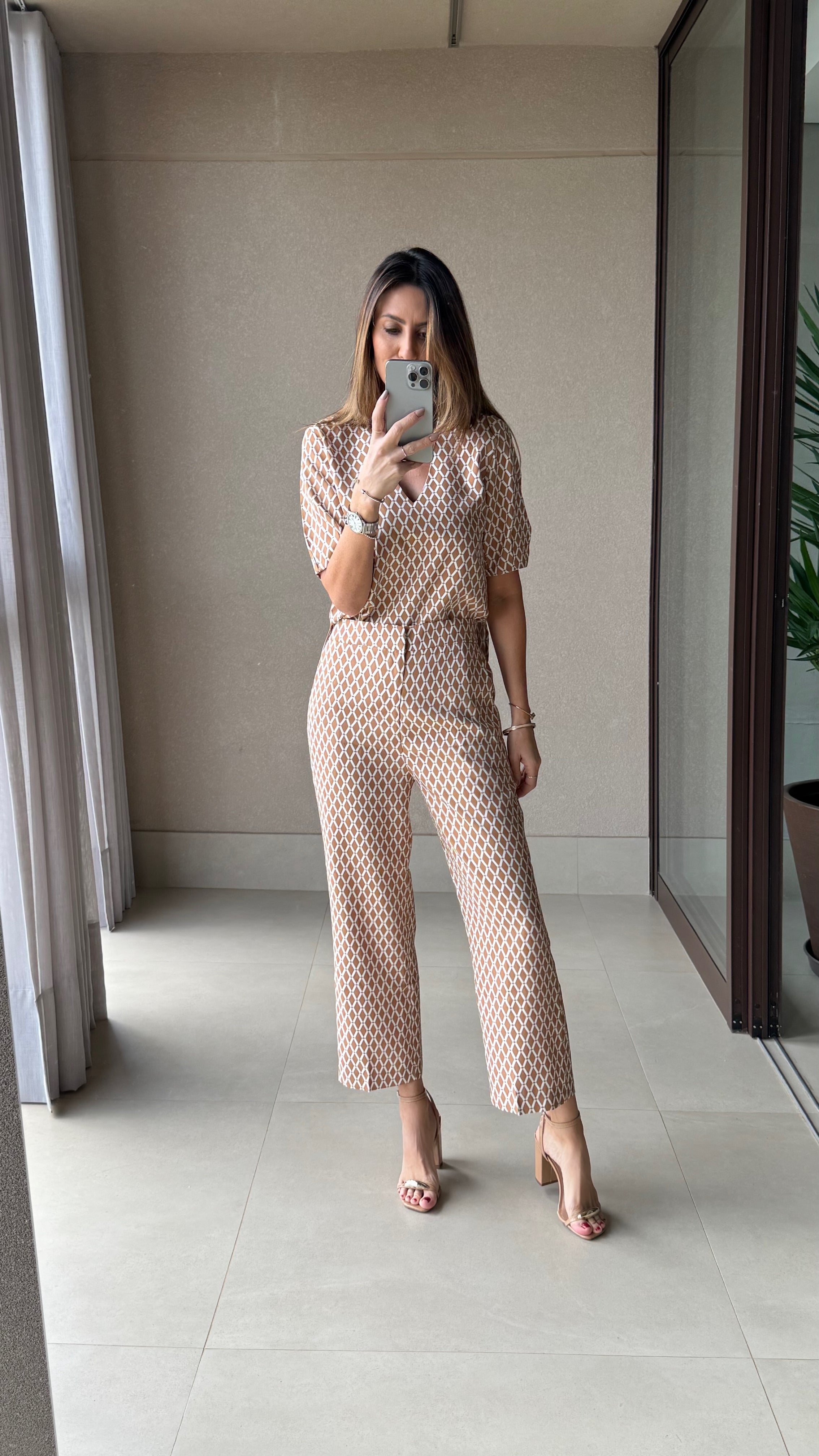 Blusa Estampada Losango