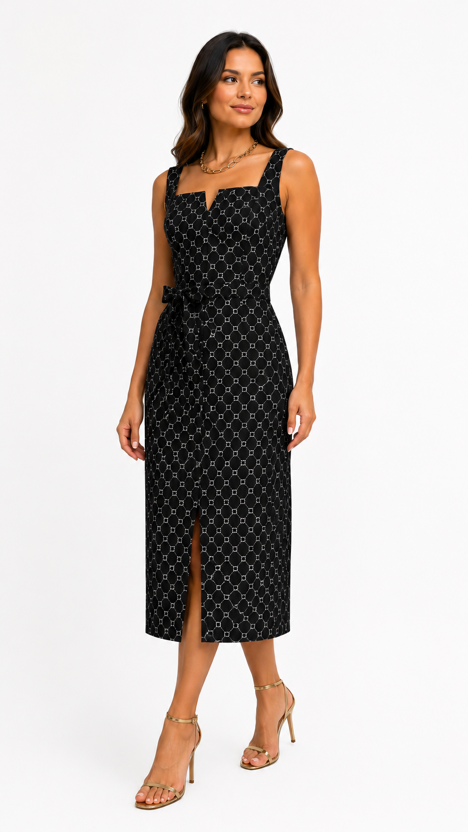Vestido Midi Alça Fina