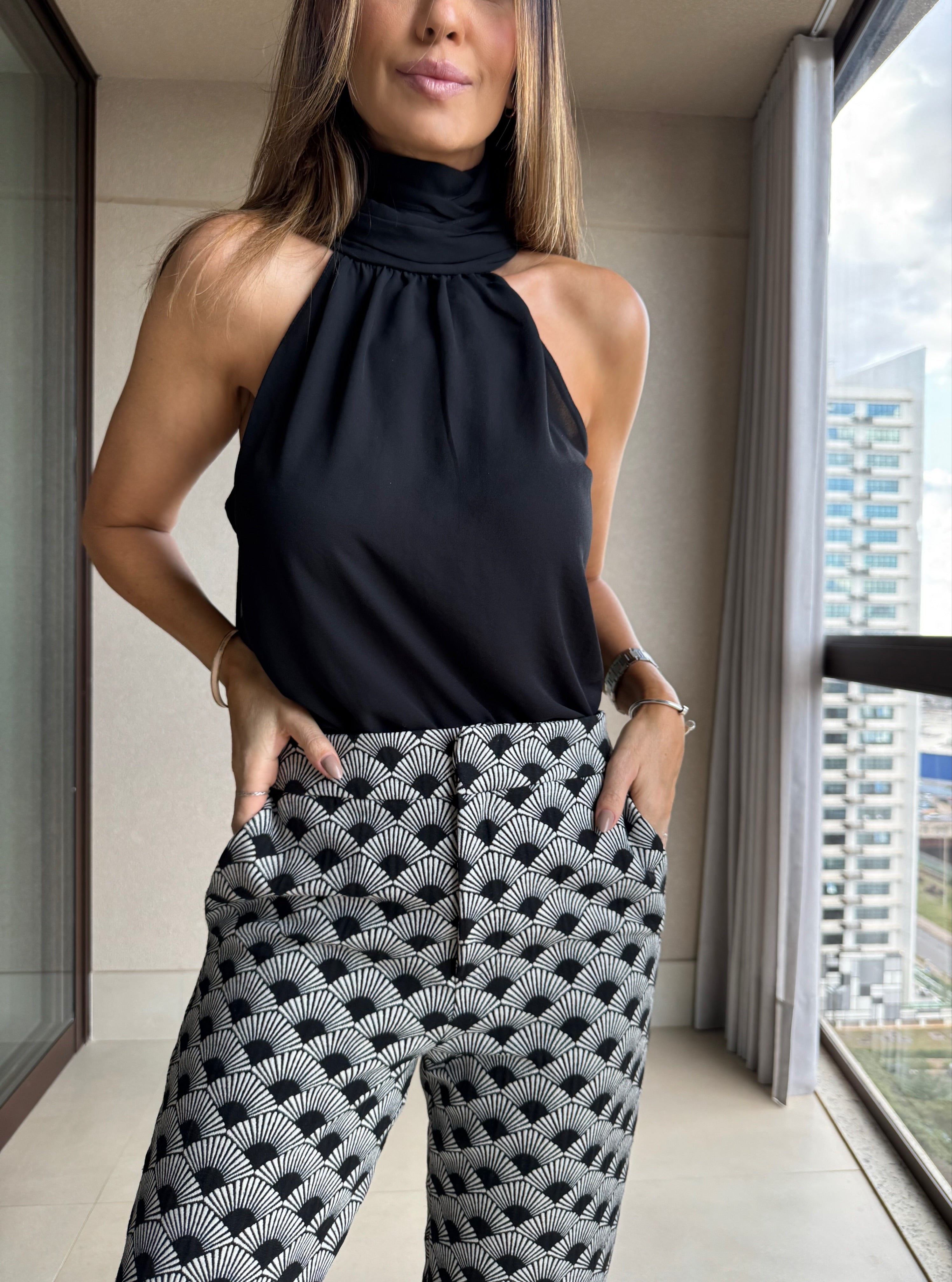 Blusa Gola Alta Faixa