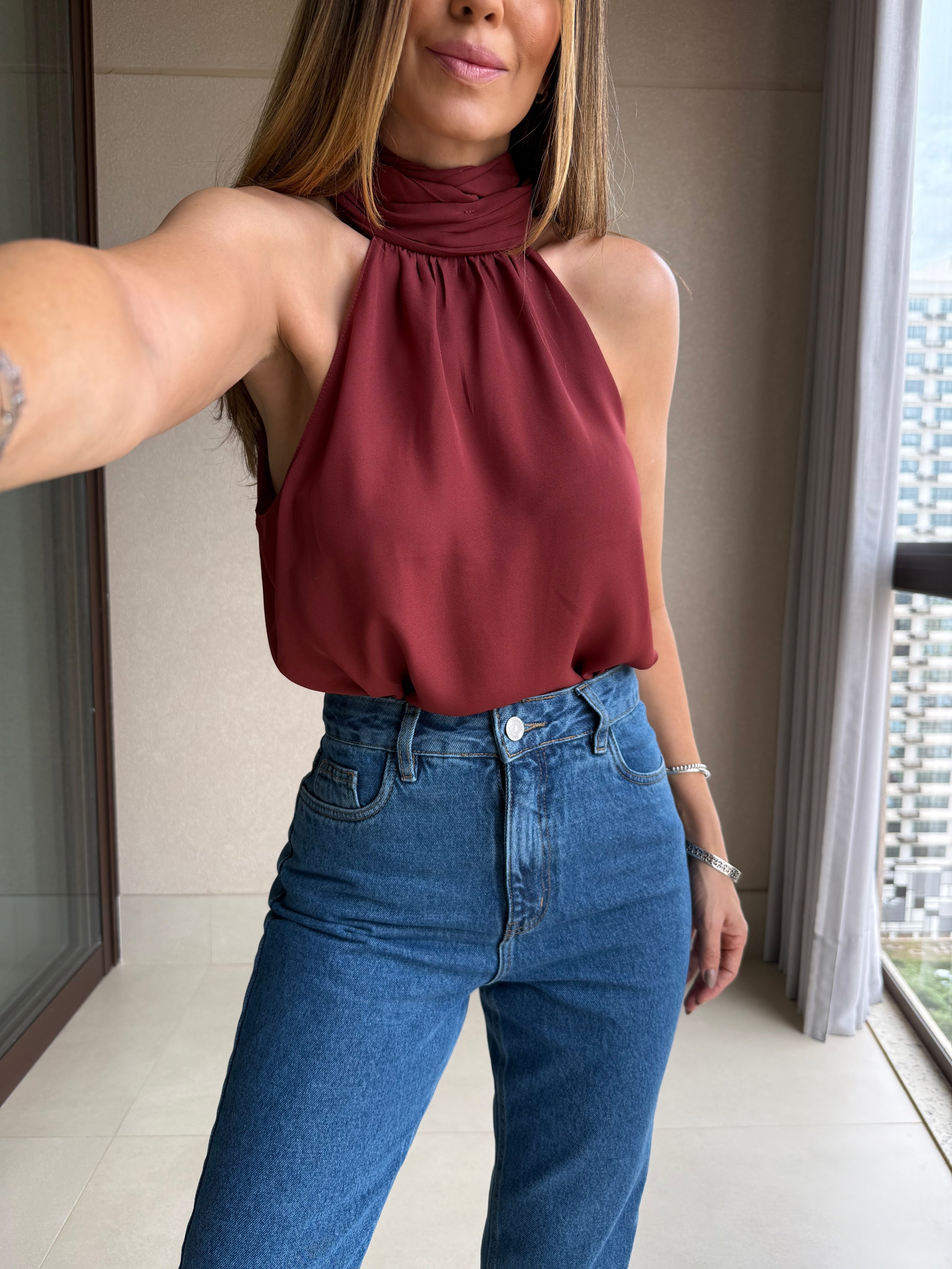 Blusa Gola Alta Faixa