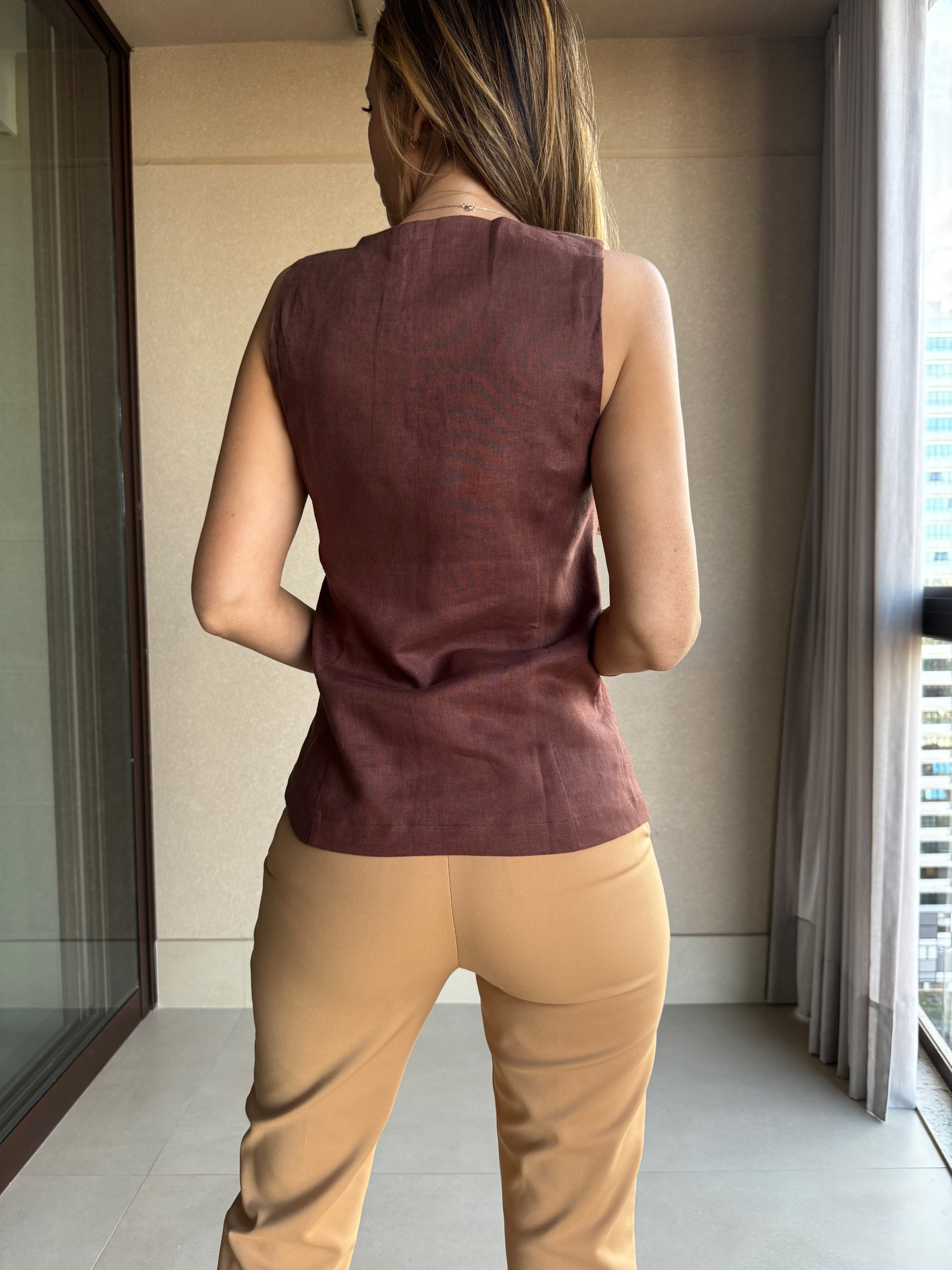 Calça Cintura Alta Span