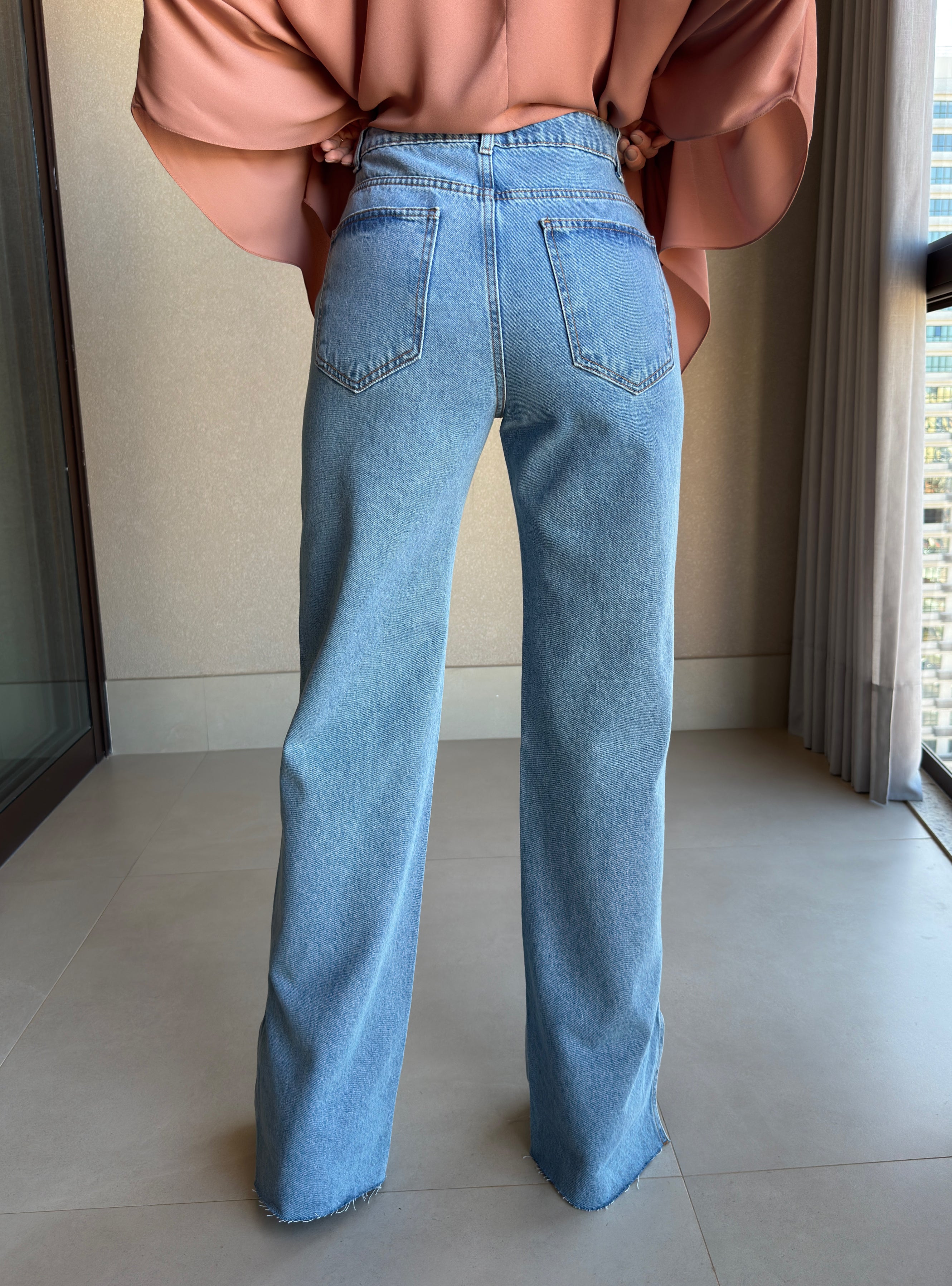 Calça Jeans Wide Pri