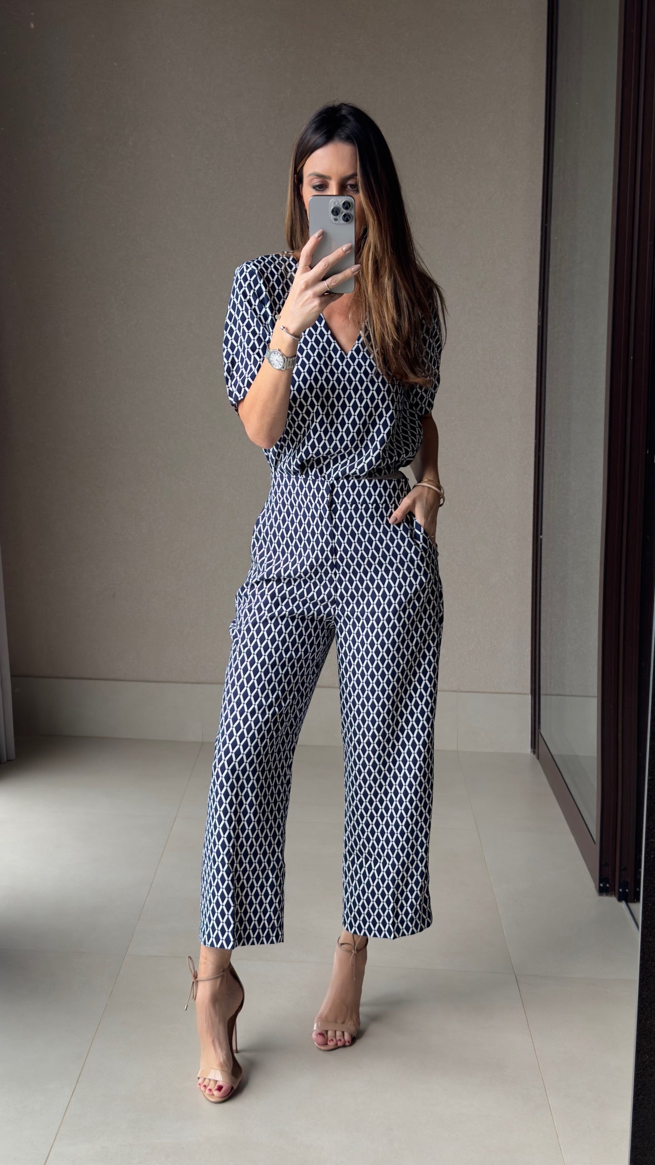 Blusa Estampada Losango