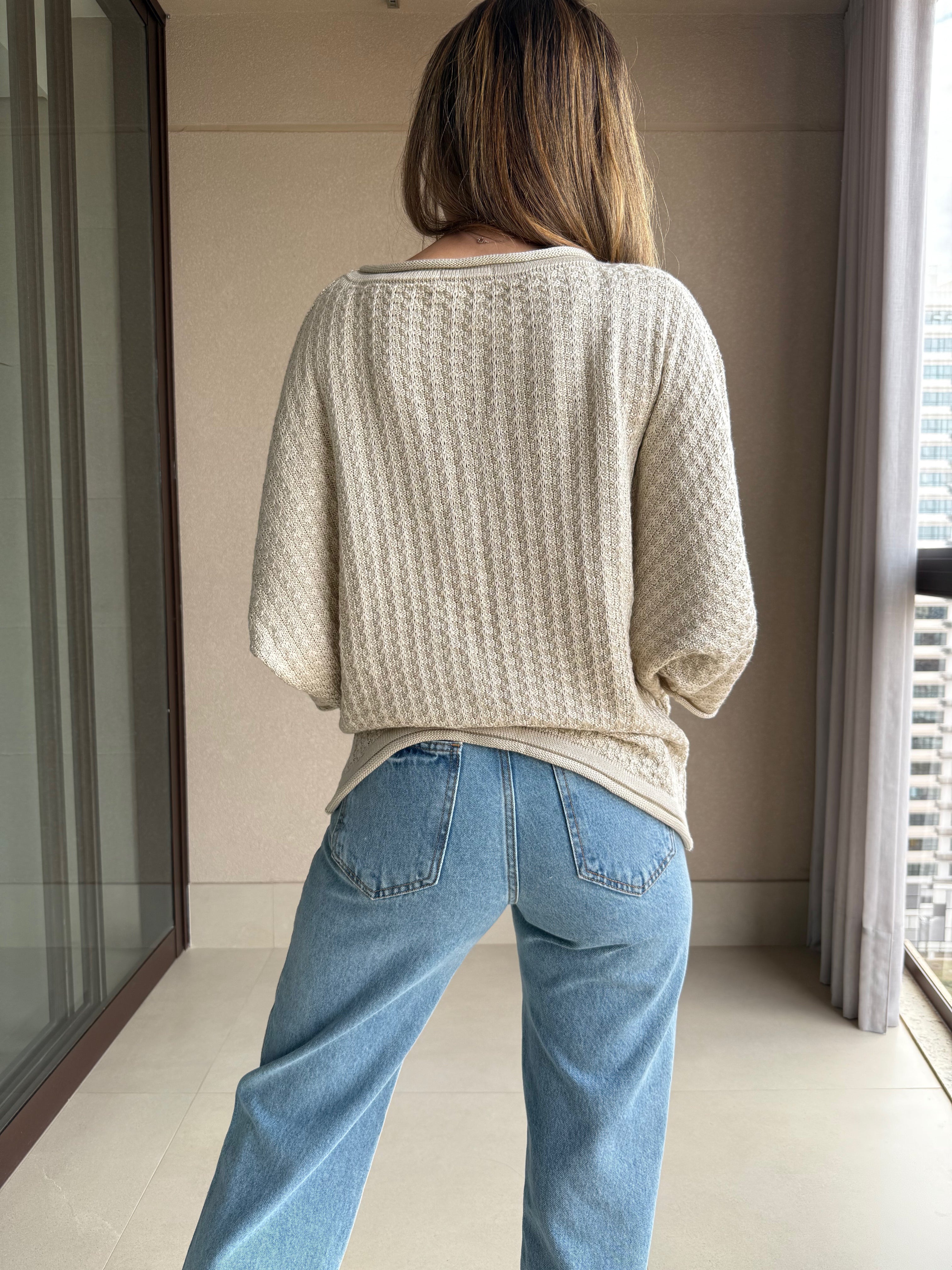 Blusa Ampla Helena Areia