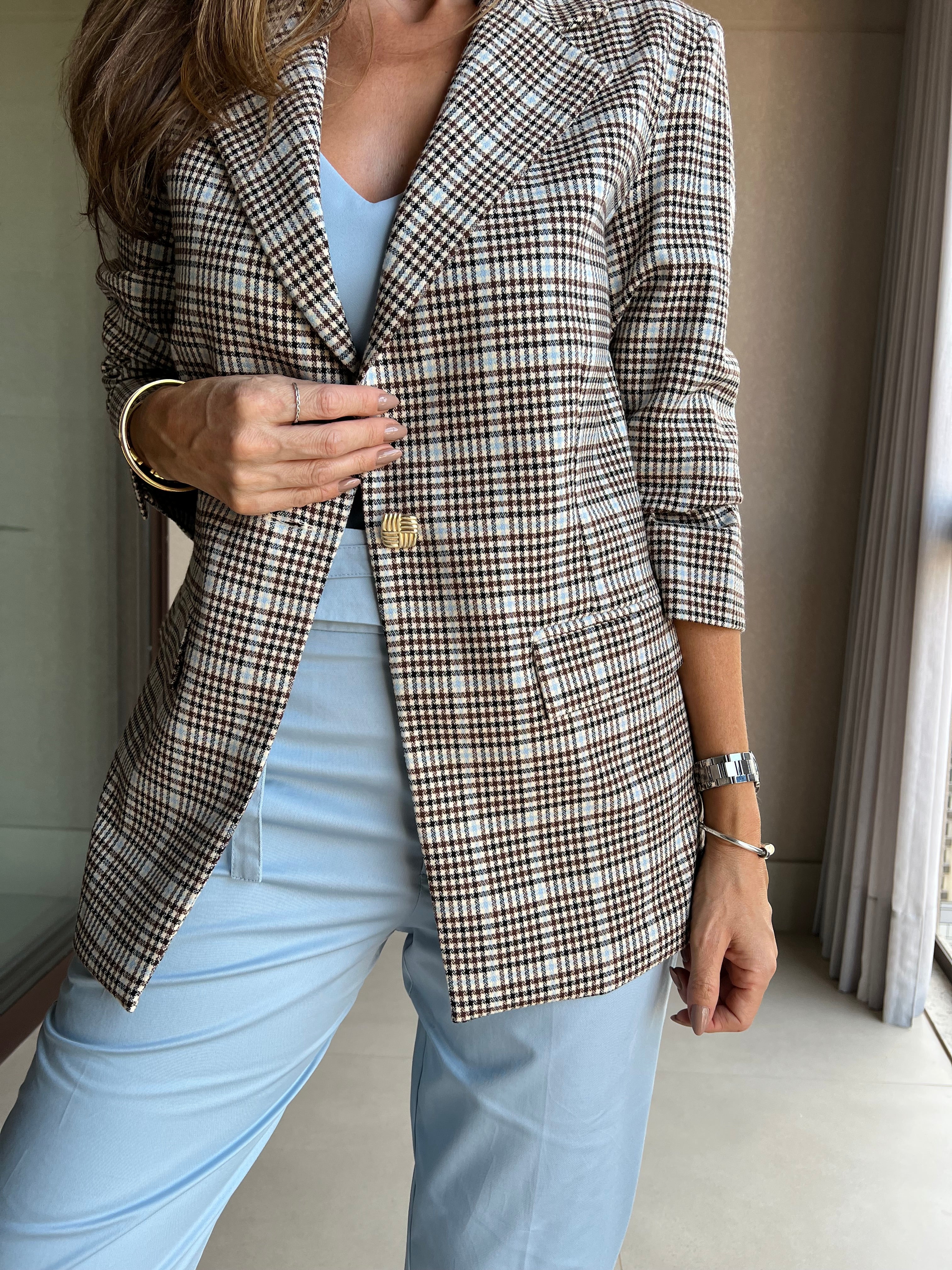 Blazer Alfaiataria Xadrez