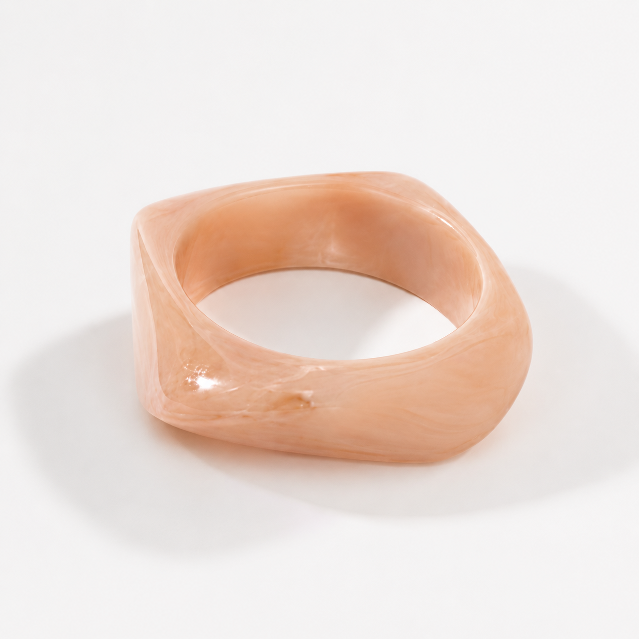 Bracelete Resina Bege