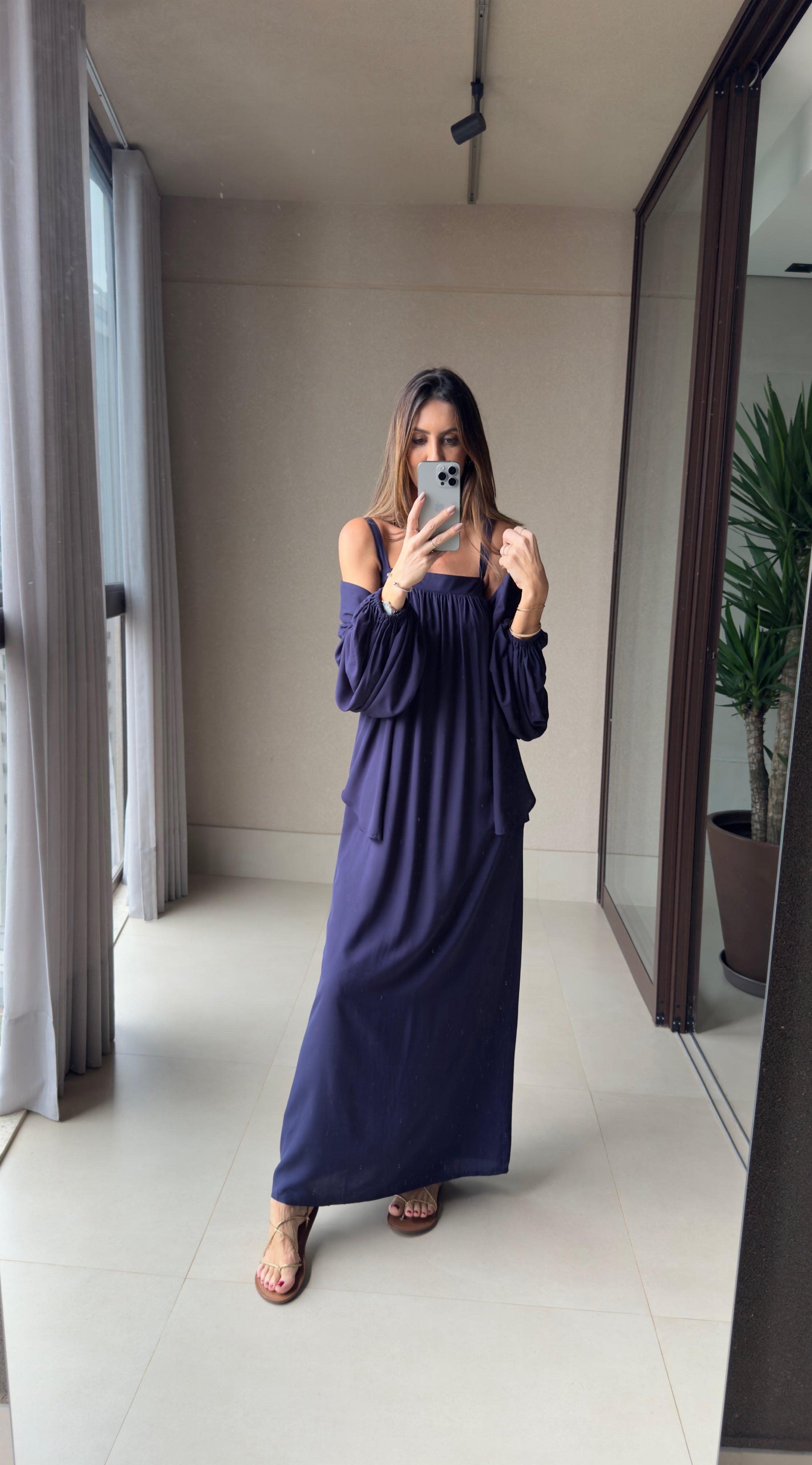 Conjunto Andrea Vestido/Kimono