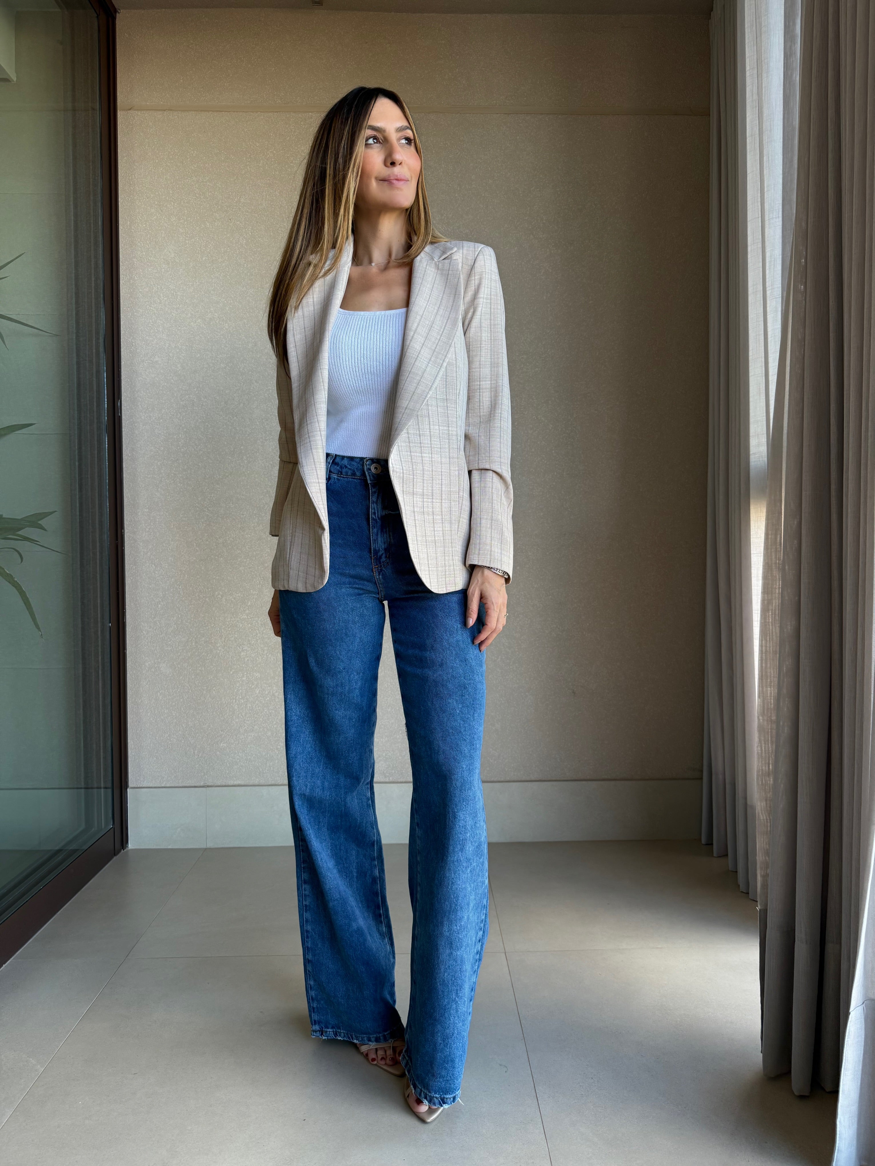 Blazer Risca de Giz Amelie