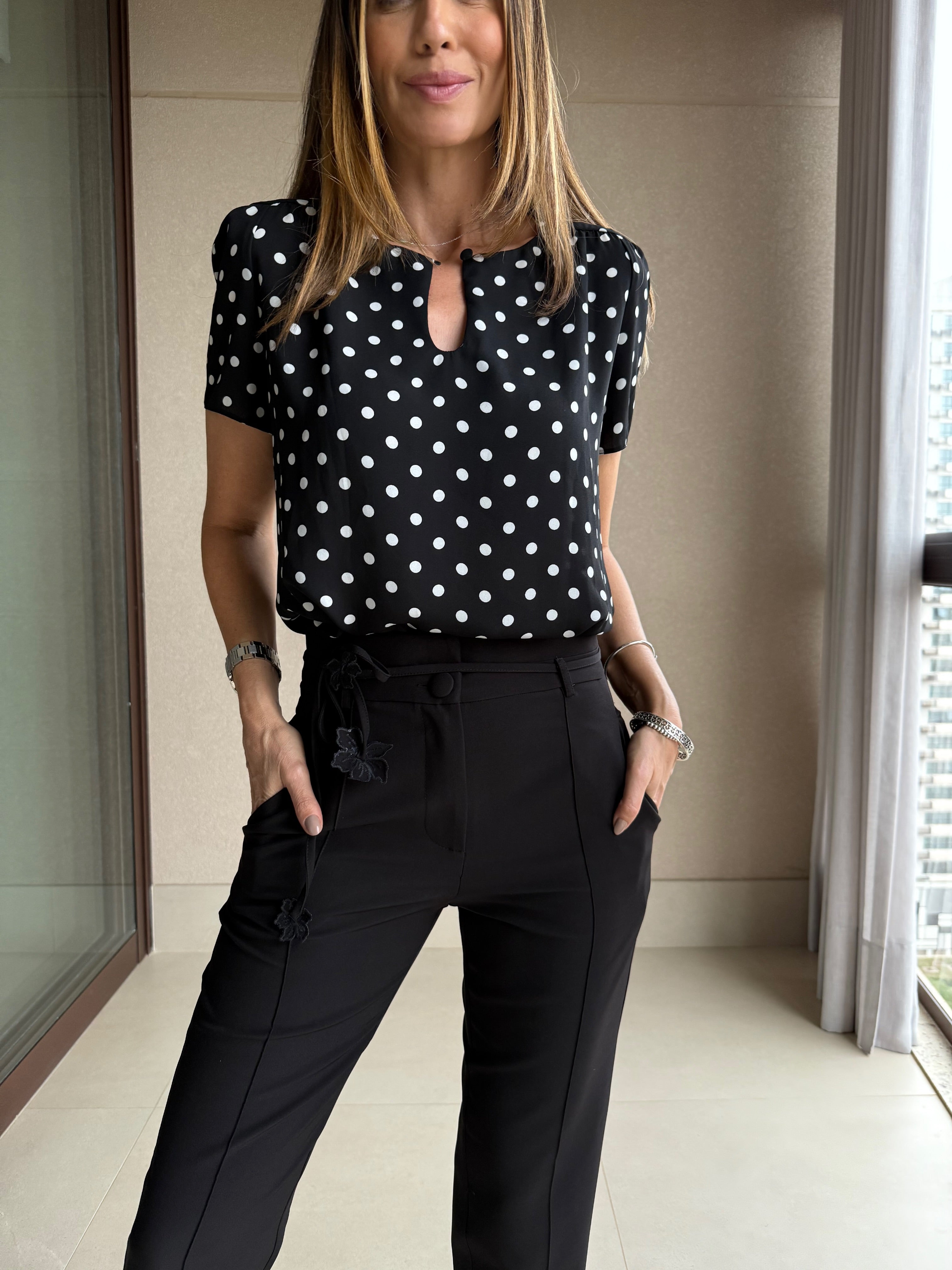 Calça Alfaiataria Flores