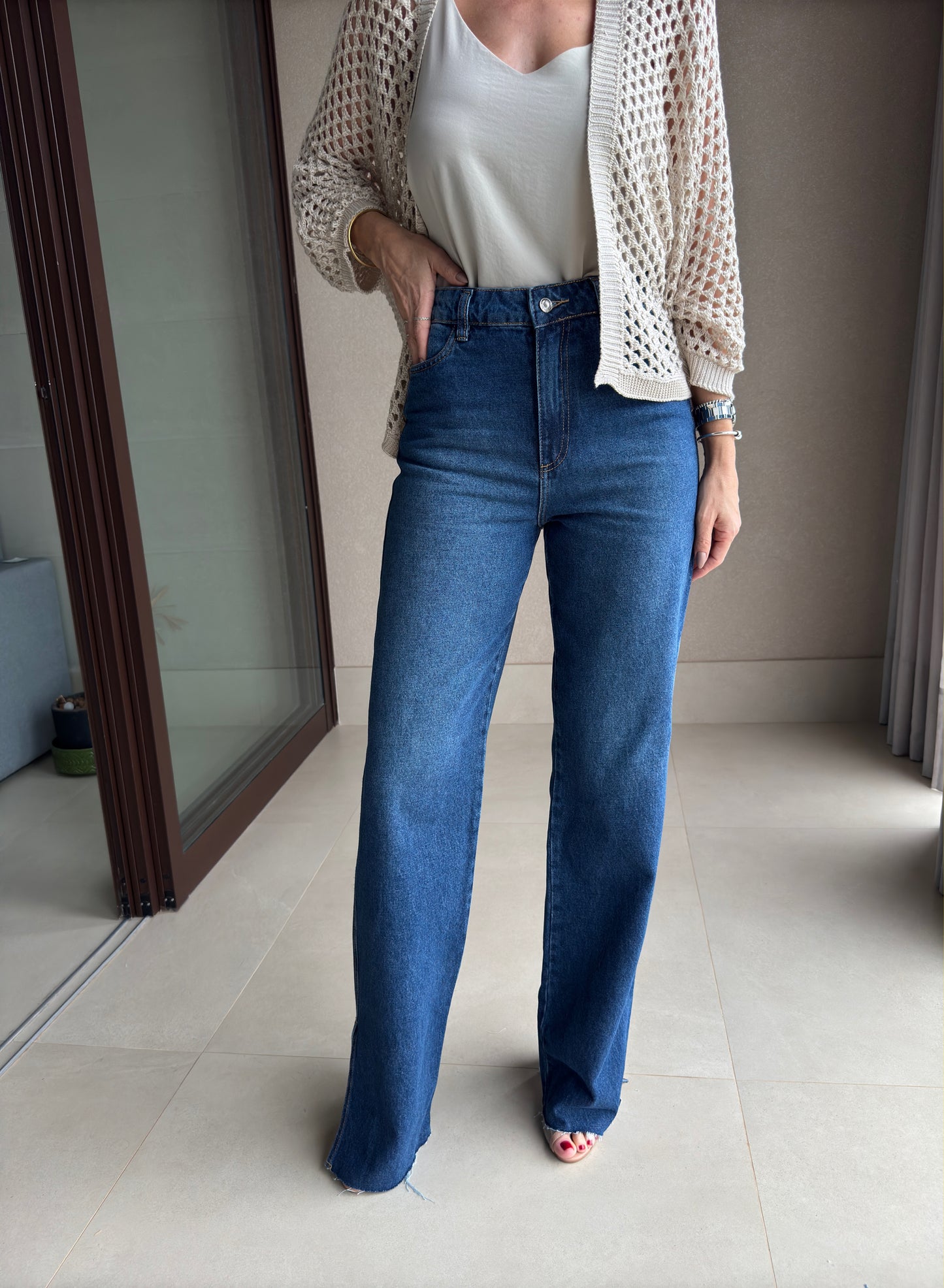 Calça Jeans Wide Pri