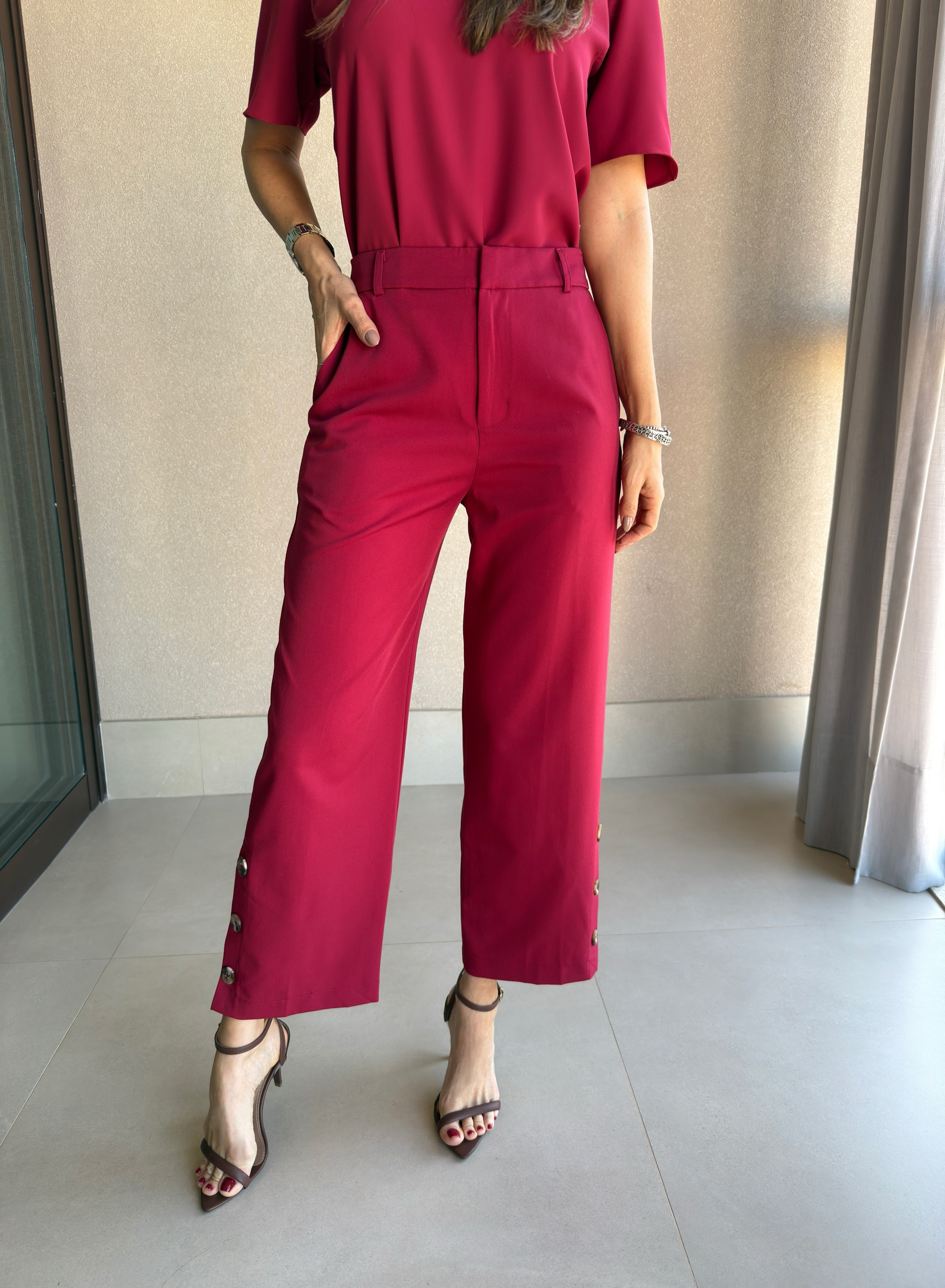 Calça Botões Tartaruga