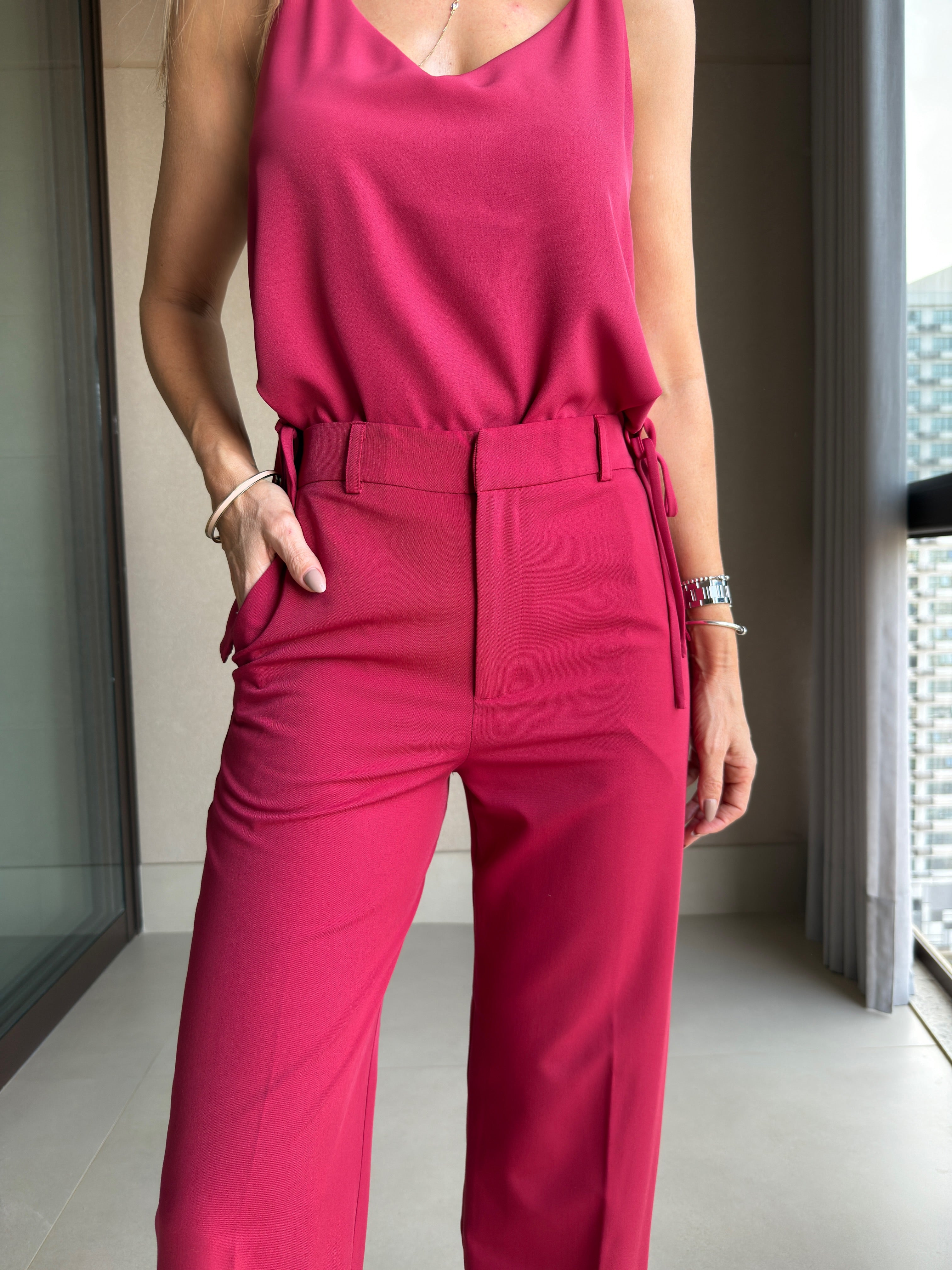 Calça Pantalona Botões Tartaruga