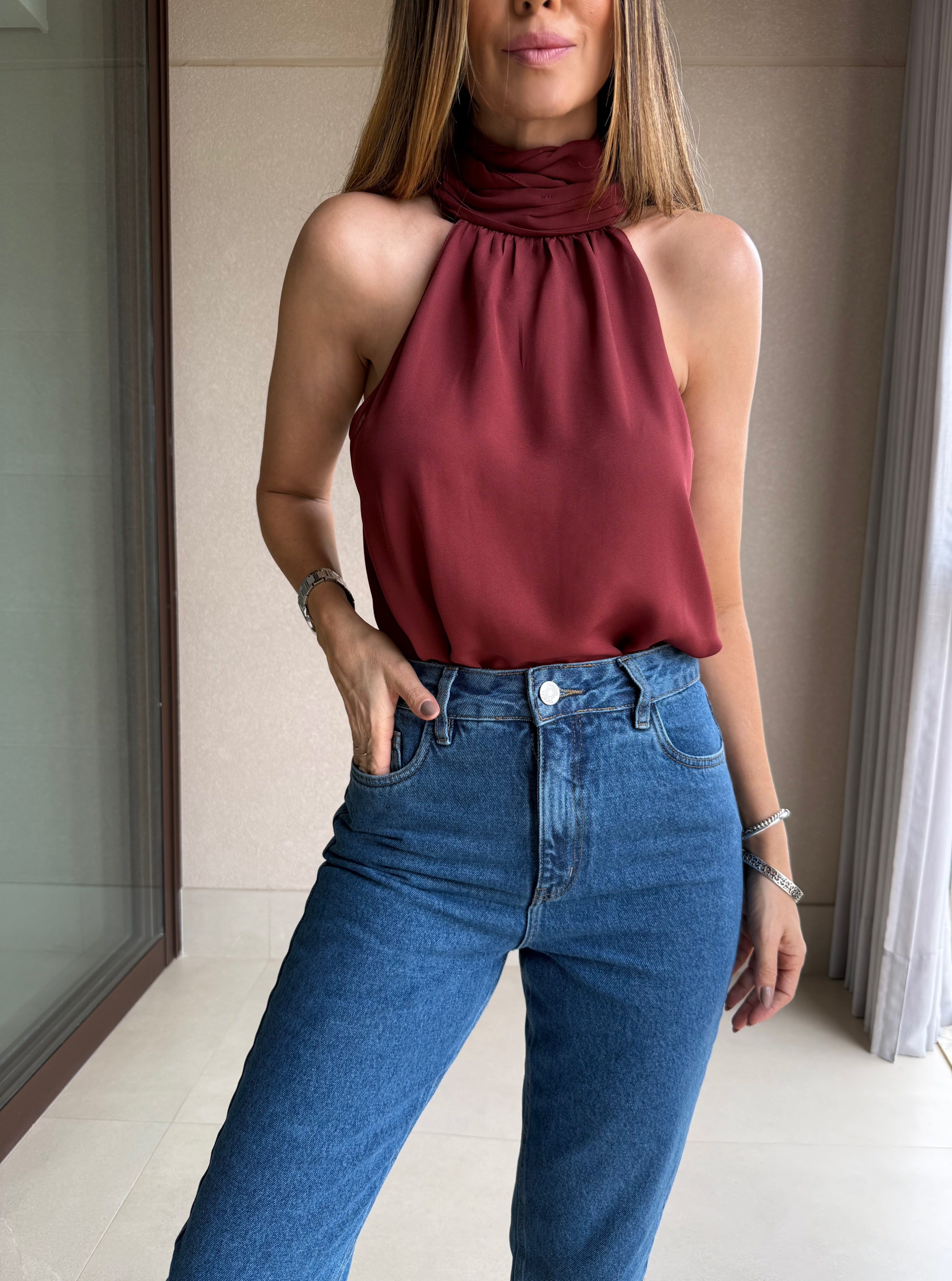 Blusa Gola Alta Faixa