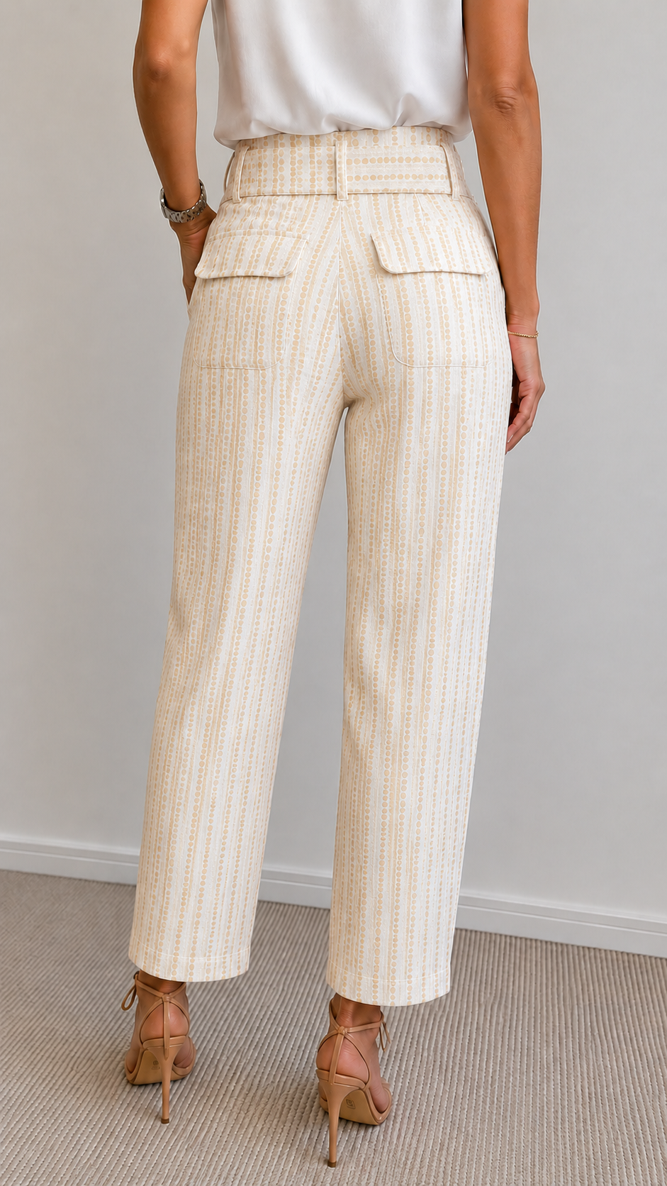 Calça Cintura Alta Estampada