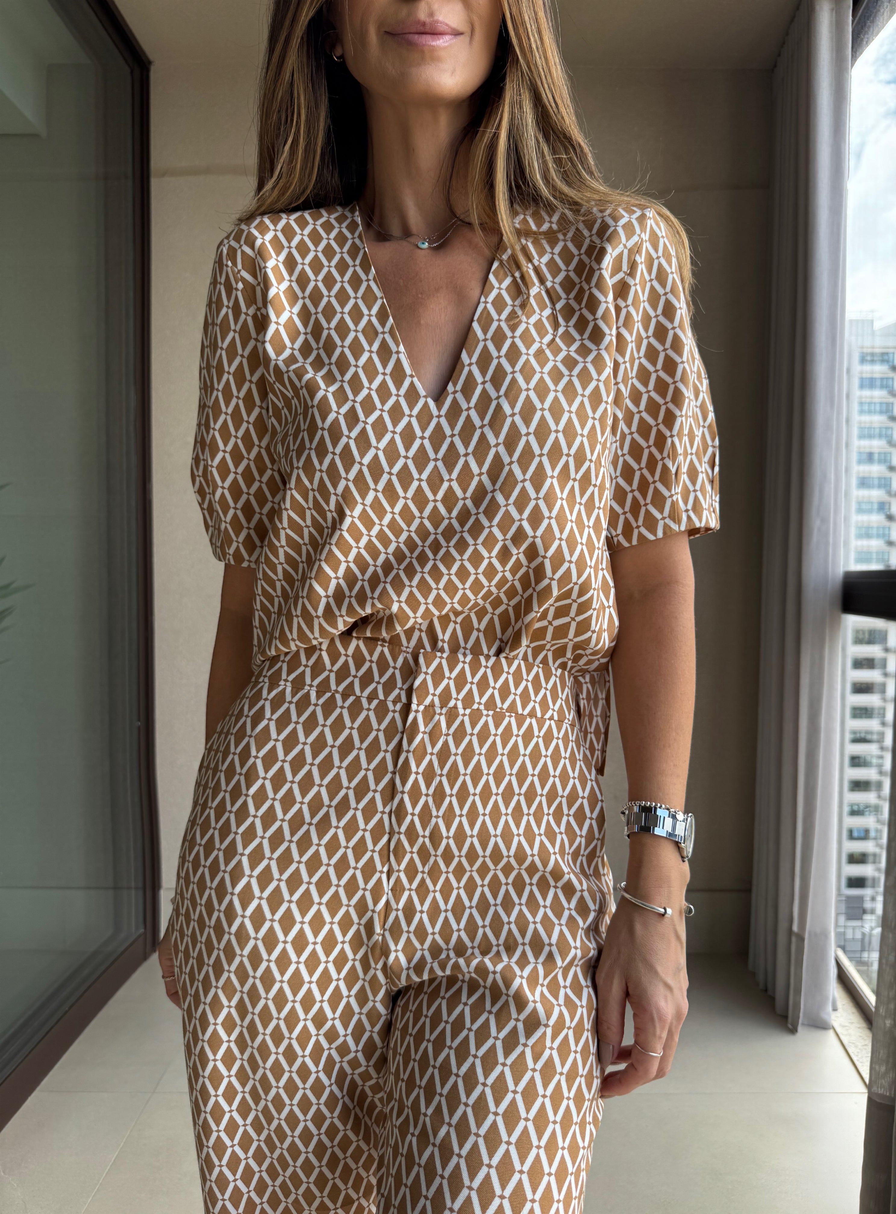 Blusa Estampada Losango