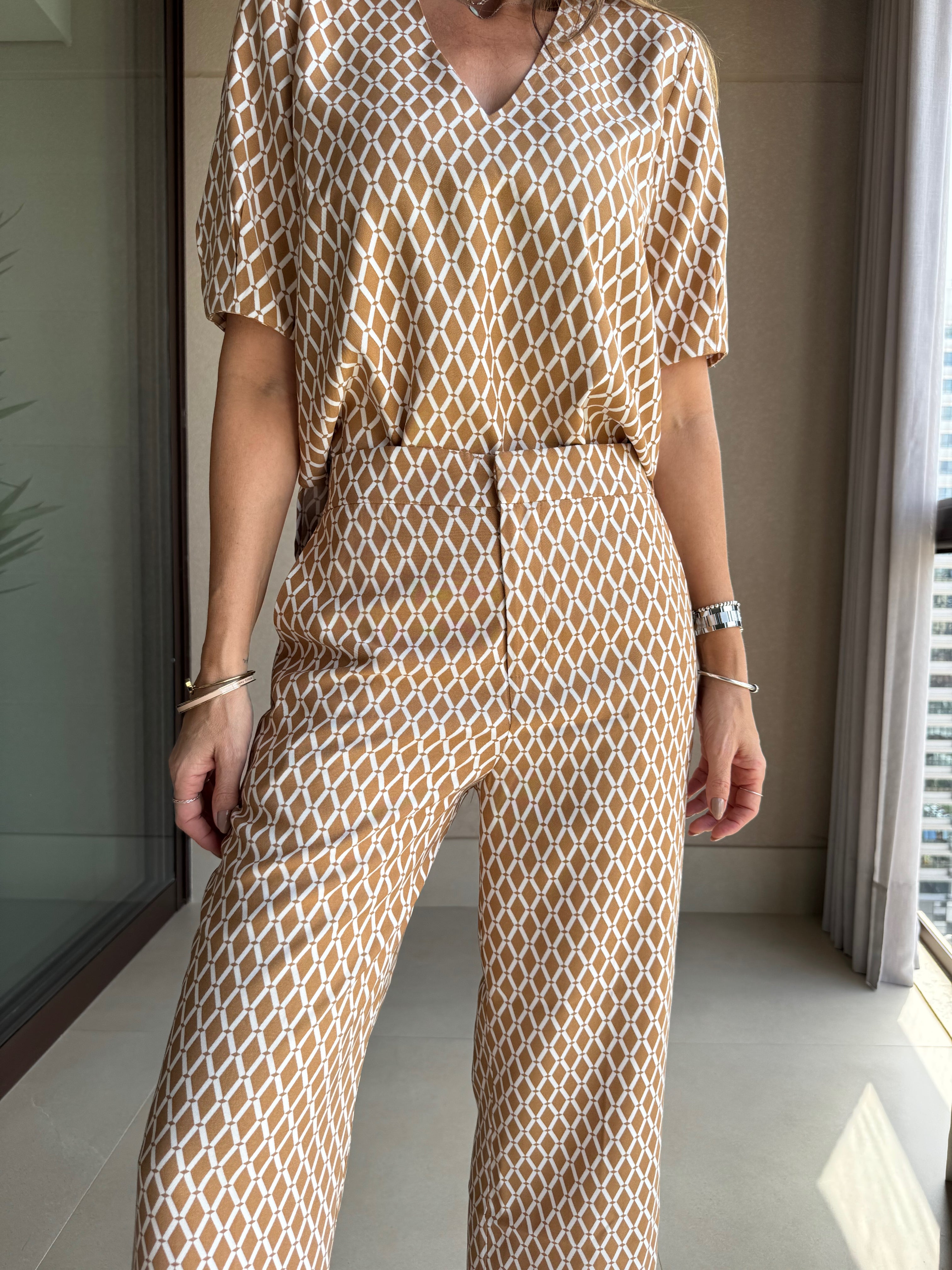 Calça Estampada Losango