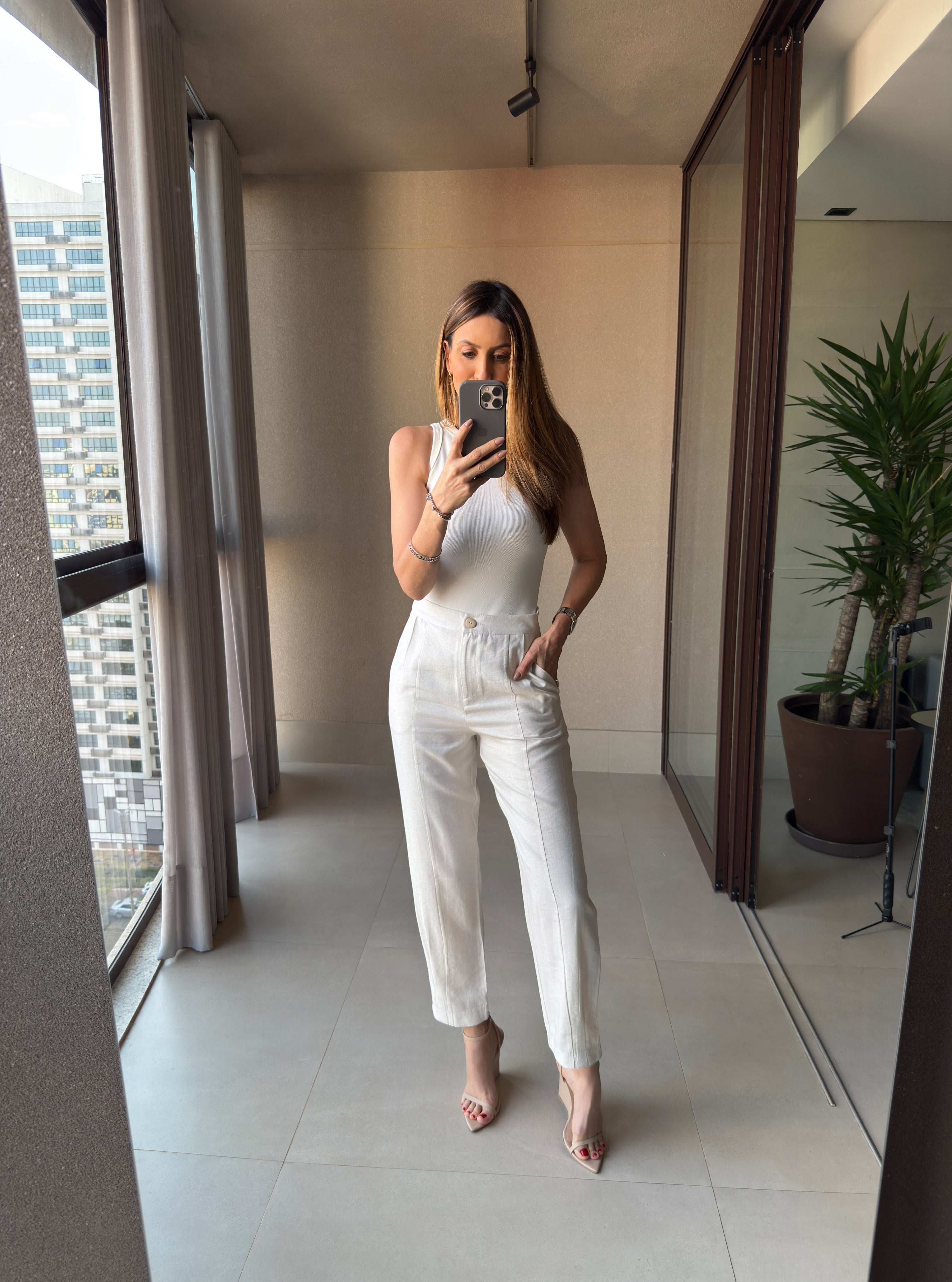 Body Canelado com Recorte