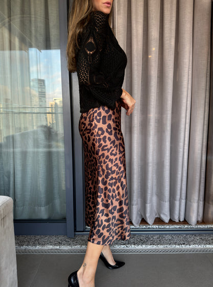 Saia Cetim Animal Print